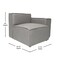 Flash Furniture Bridgetown Luxury Modular Sectional Sofa, Right Side with Arm Rest, Gray IS-IT2231-RC-GRY-GG - alternate 2
